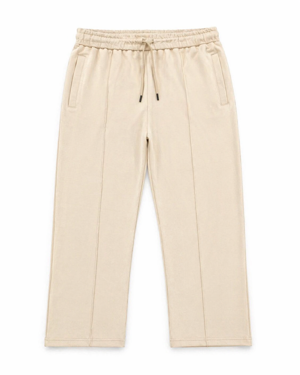 Relaxed Fit Baggy Trousers with Drawstring Waist & Front Stitch Lining