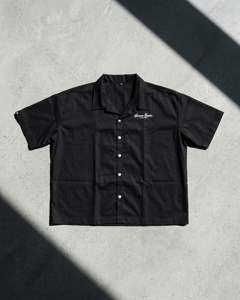 SUMMER GARDEN Cuban Collar Shirt | Floral Graphic Button-Down