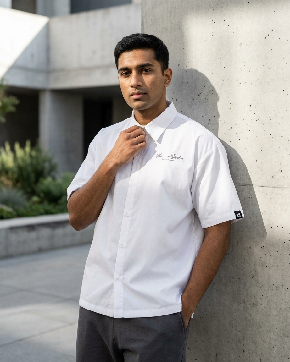 SUMMER GARDEN Cuban Collar Shirt | Floral Graphic Button-Down