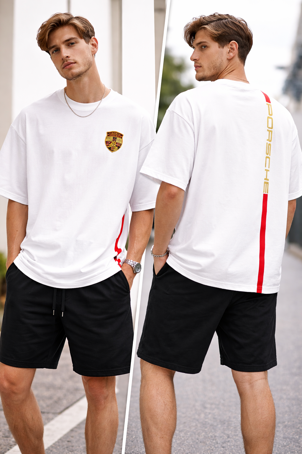 Porsche Vertical Stripe T-Shirt