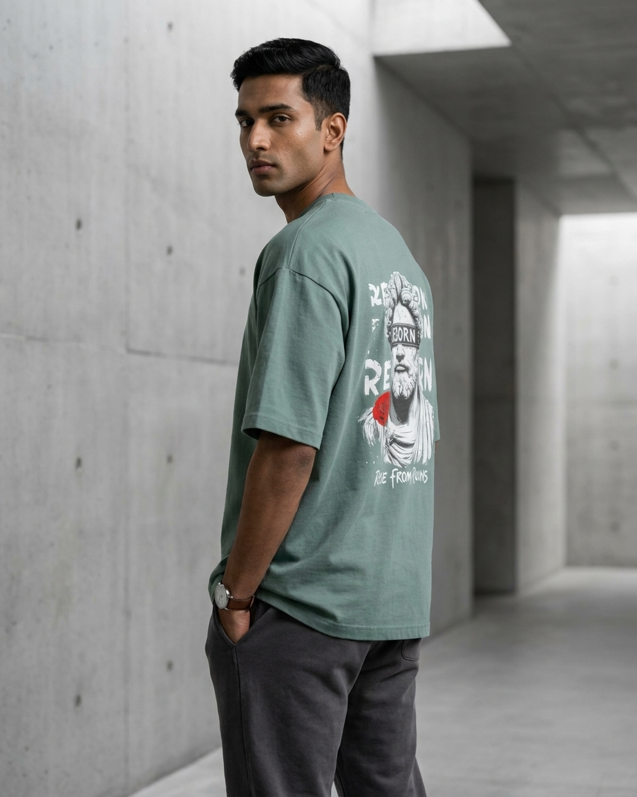 REBORN Oversized Graphic T-Shirt