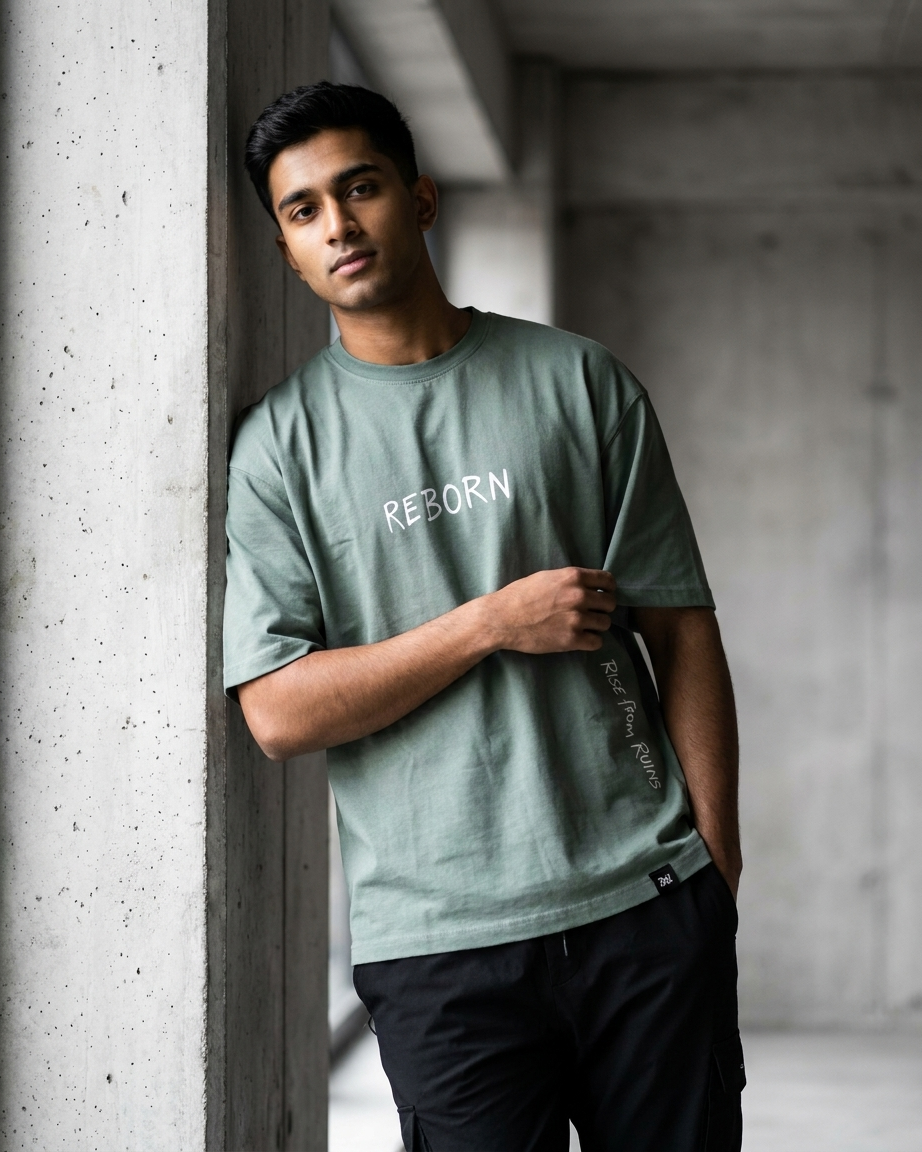 REBORN Oversized Graphic T-Shirt